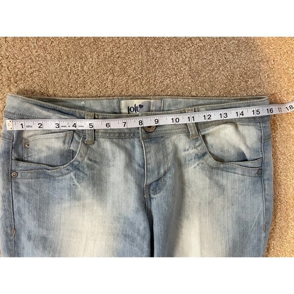 VINTAGE 90s Y2K Cropped Ankle Low Rise Faded Straight Leg Jeans - Picture 8 of 13